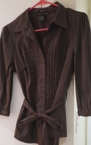 Ladies brown tunic top